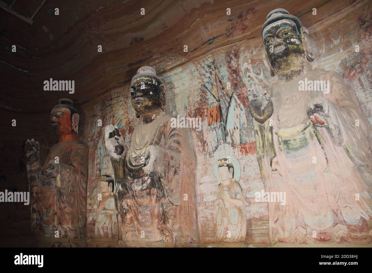 Qingyang city north cave temples Stock Photo