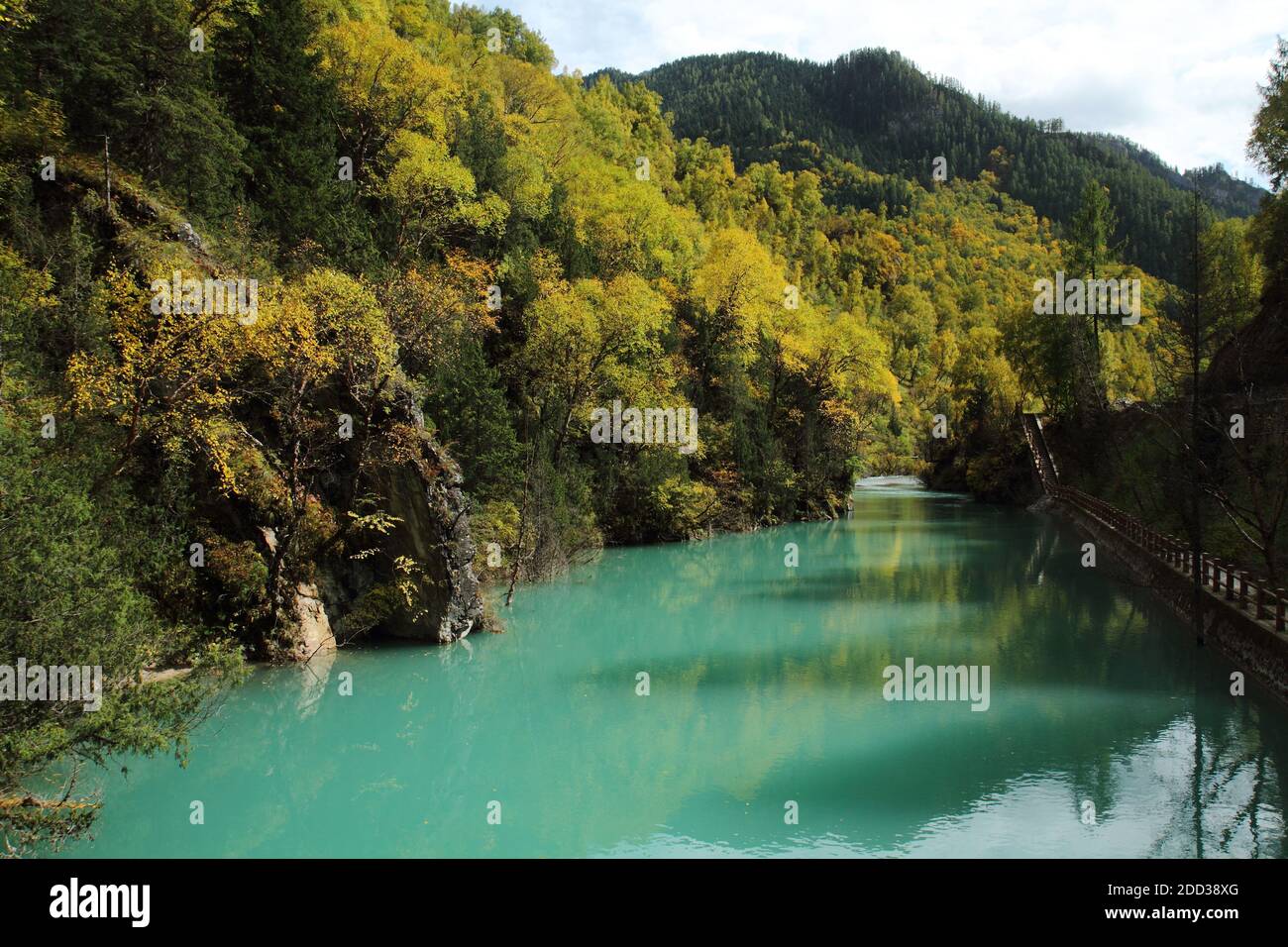 Gansu province zhuoni valley gully Stock Photo