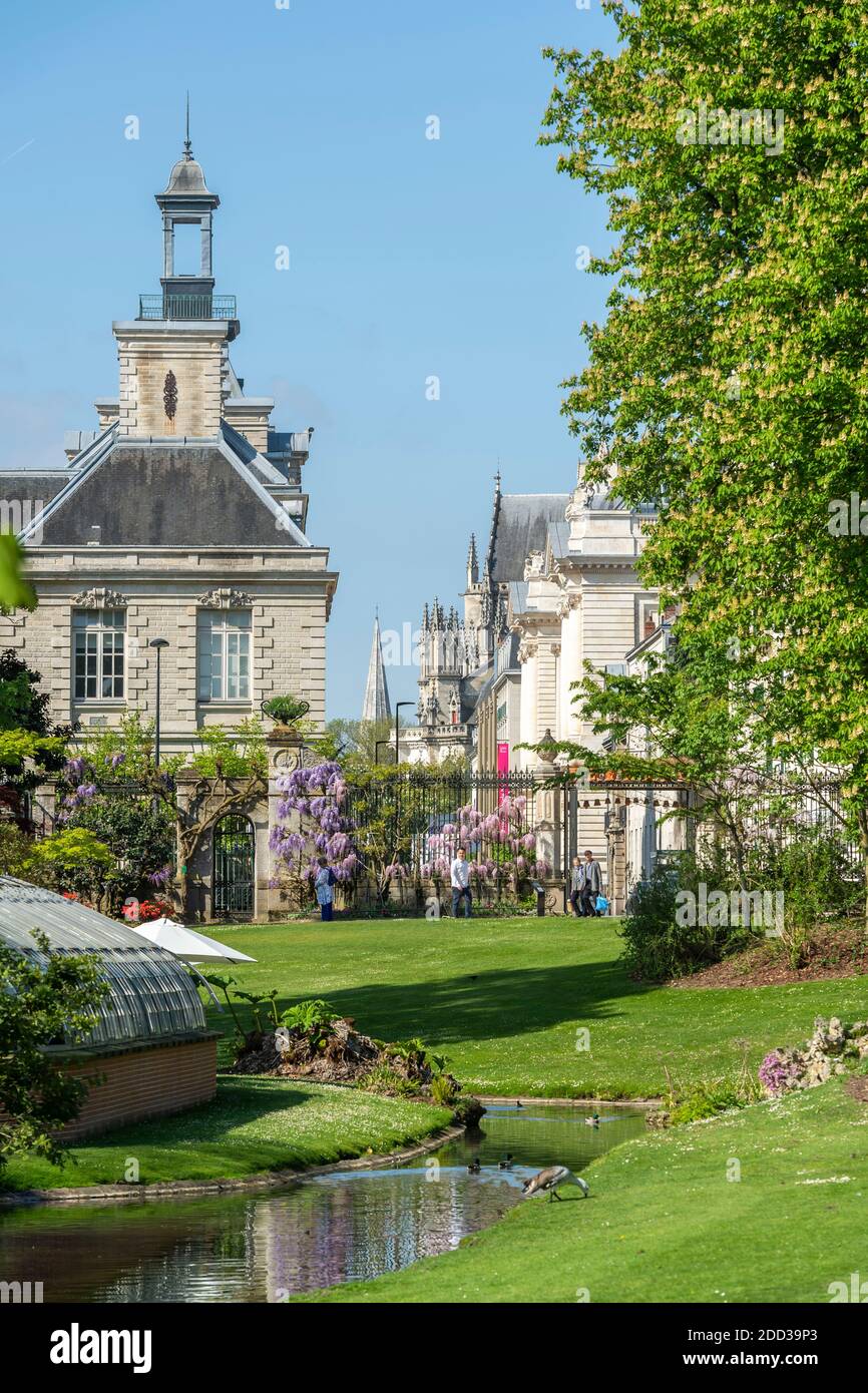 Nantes (north-western France): botanical garden “Jardin des plantes” in the district of Saint-Donatien/train station, awarded the "Jardin remarquable" Stock Photo