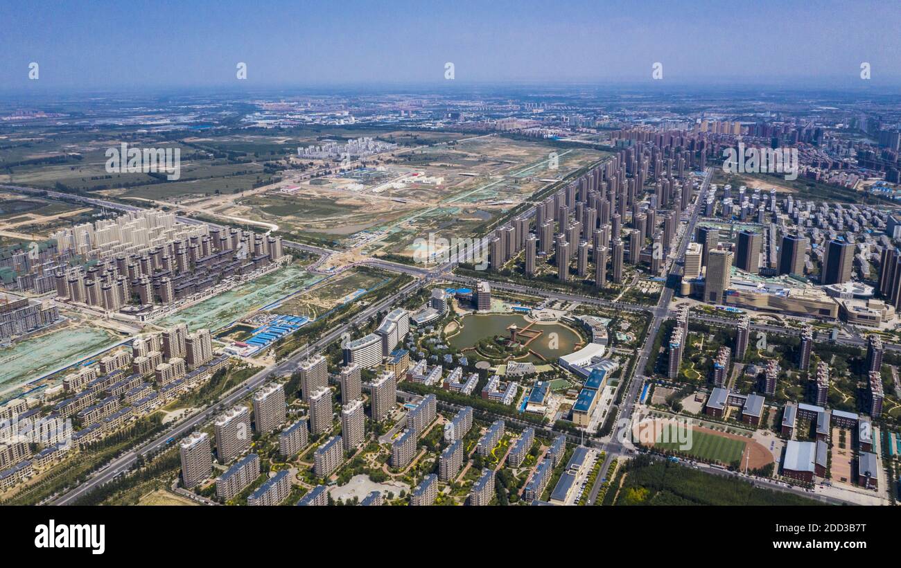 Yinchuan read the gulf's central business district is located in the core region of jinfeng district of yinchuan Stock Photo