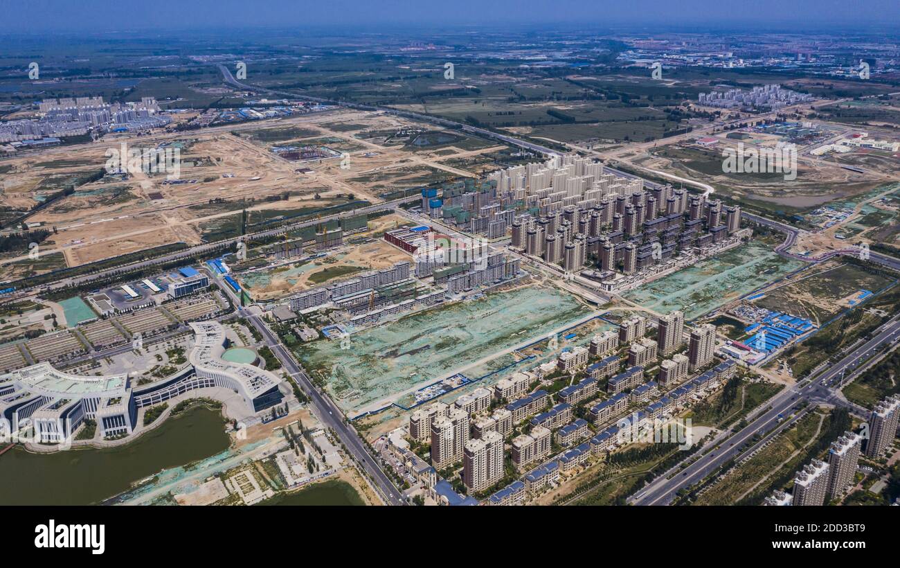 Yinchuan read the gulf's central business district is located in the core region of jinfeng district of yinchuan Stock Photo