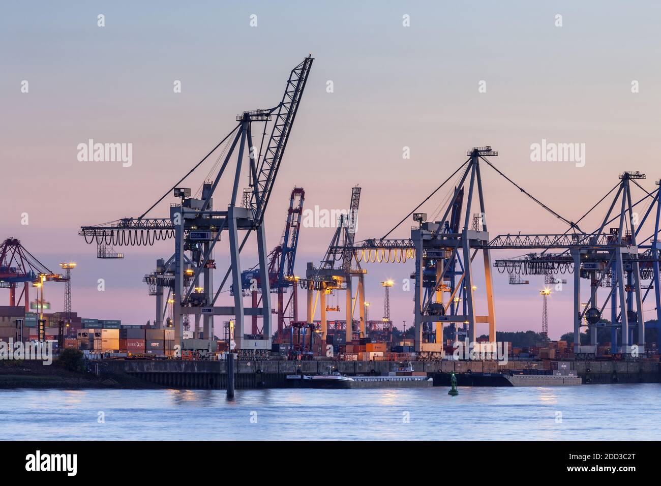 geography / travel, Germany, Hamburg, Hamburg, container terminal Burchardkai, Hamburg harbour, Ovelgo, Additional-Rights-Clearance-Info-Not-Available Stock Photo