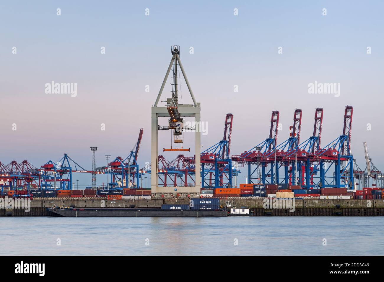 geography / travel, Germany, Hamburg, Hamburg, container terminal Burchardkai, Hamburg harbour, Ovelgo, Additional-Rights-Clearance-Info-Not-Available Stock Photo