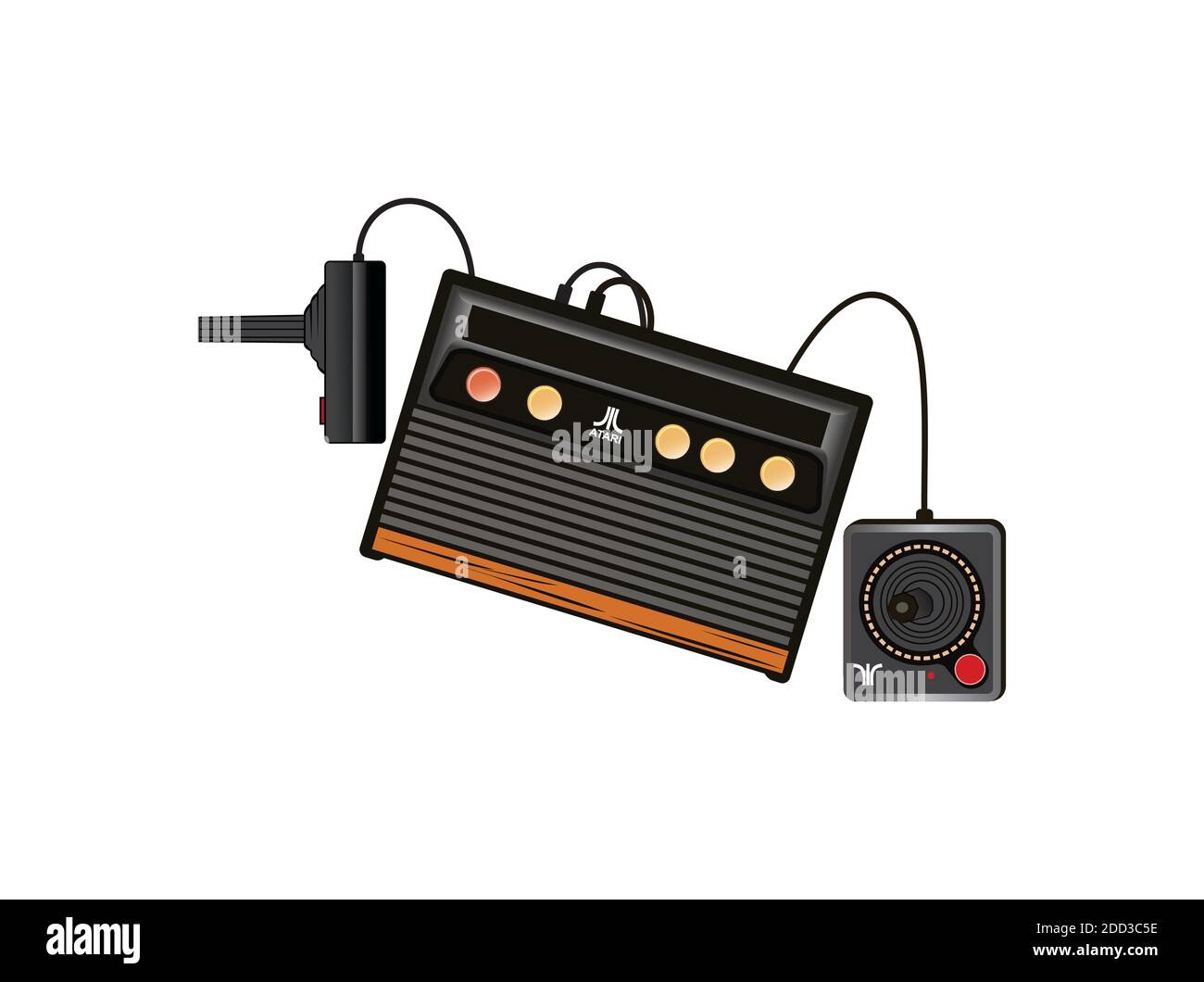 Classic Atari game console design illustration vector eps format , suitable for your design needs, logo, illustration, animation, etc. Stock Vector