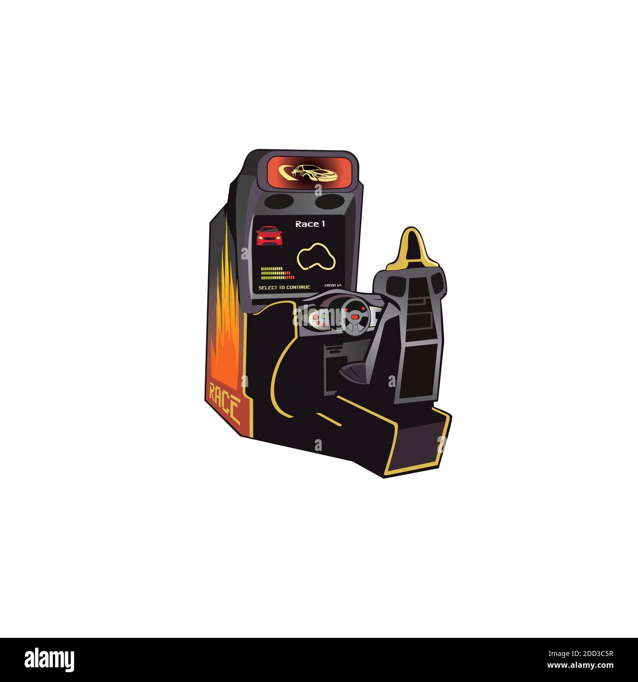 Racing video game console design illustration vector eps format , suitable for your design needs, logo, illustration, animation, etc. Stock Vector