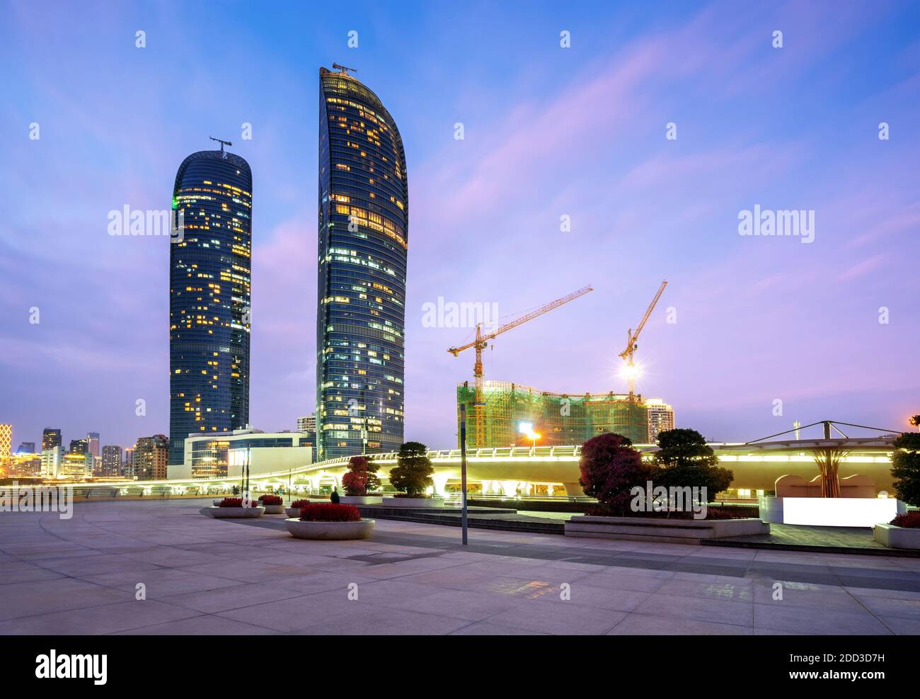Xiamen Siming District Urban Architecture Night Scenery Stock Photo