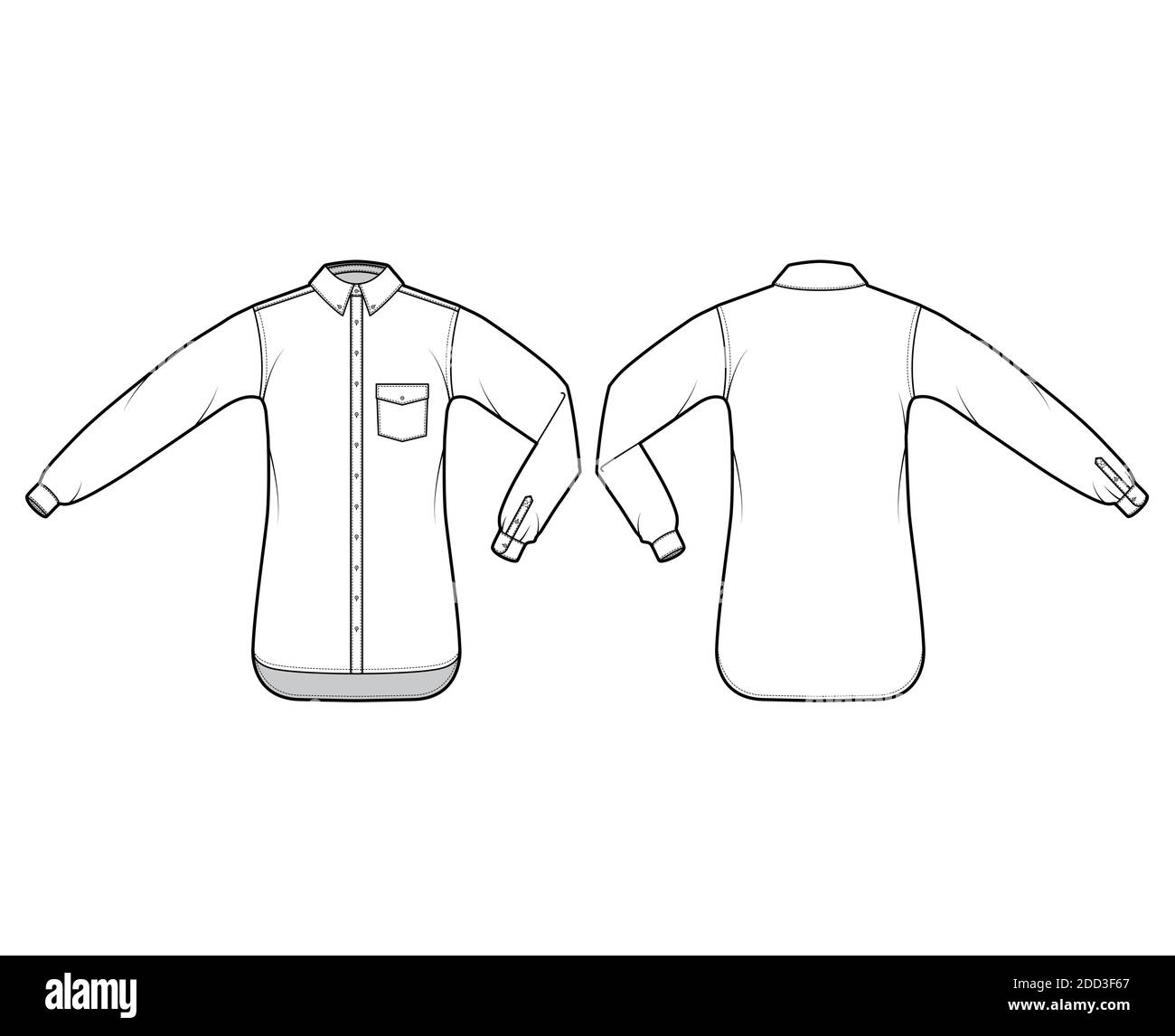 button down shirt illustration