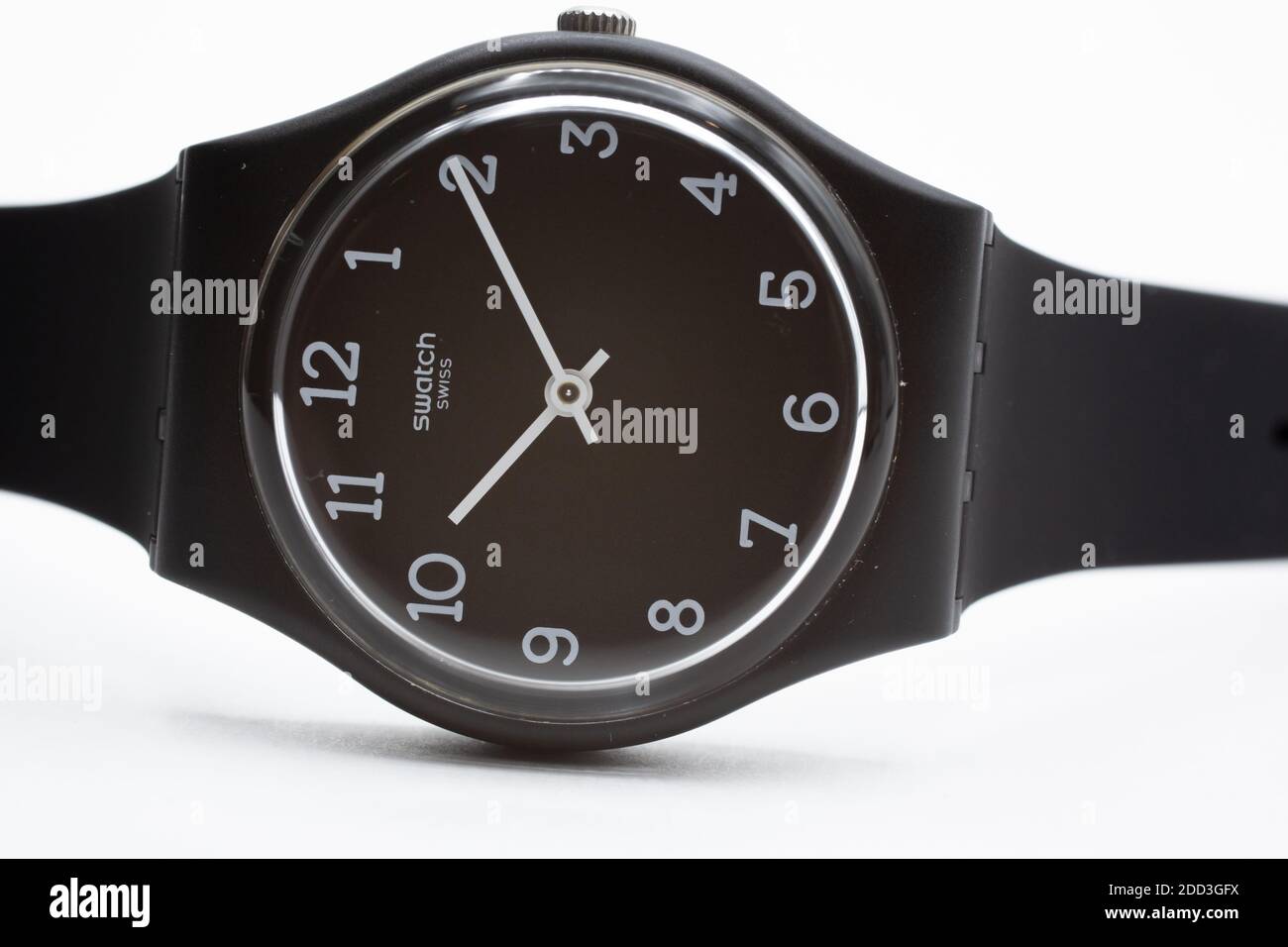 Geneve, Switzerland 07.10.2020 - Swatch swiss made quartz watch on stand  Stock Photo - Alamy
