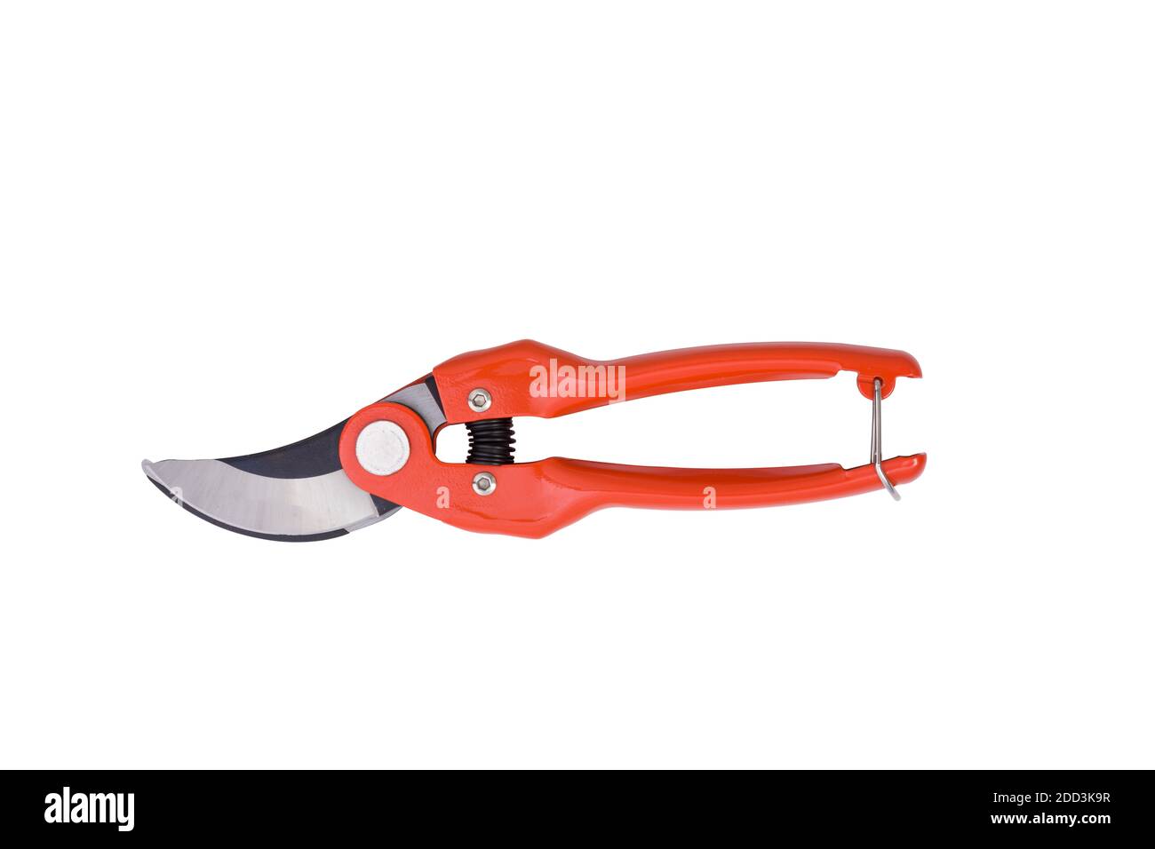 Red Scissors With Spring red gardening scissors isolated on a white background Stock Photo - Alamy