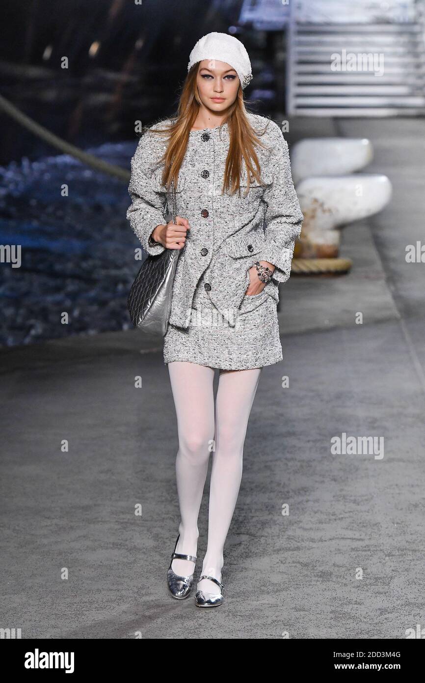 Model Gigi Hadid walks the runway during the Chanel Cruise 2018/2019  Collection at Le Grand Palais on May 3, 2018 in Paris, France. Photo by  Laurent Zabulon/ABACAPRESS.COM Stock Photo - Alamy