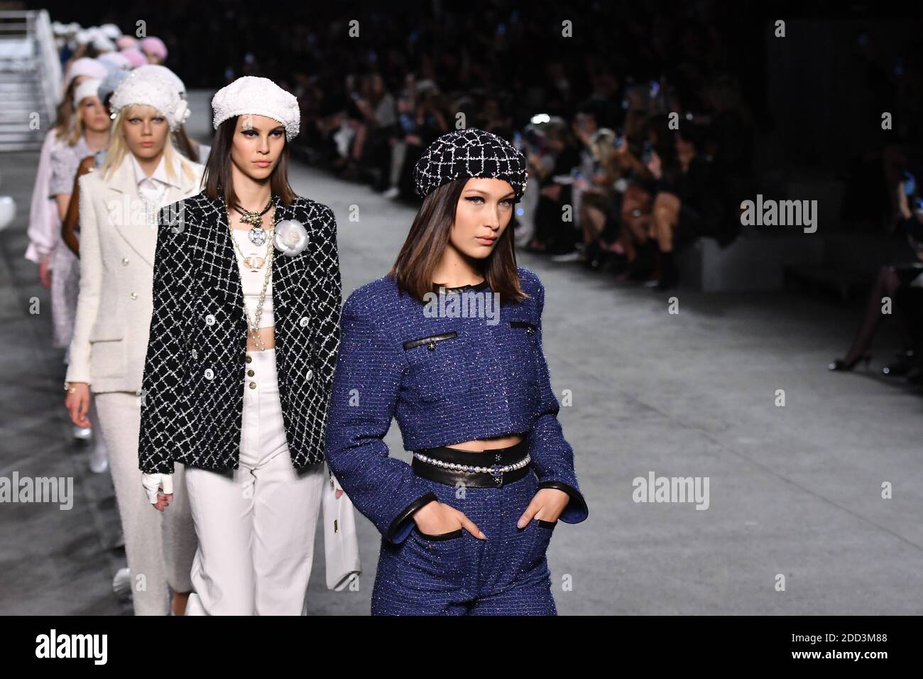 Model Bella Hadid walks the runway during the Chanel Cruise 2018/2019  Collection at Le Grand Palais on May 3, 2018 in Paris, France. Photo by  Laurent Zabulon/ABACAPRESS.COM Stock Photo - Alamy