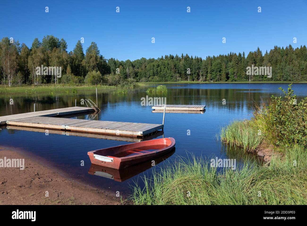 geography / travel, Sweden, squid, Boda Glasbruk, lake at Emmaboda, Smaland,  South Sweden, Additional-Rights-Clearance-Info-Not-Available Stock Photo -  Alamy