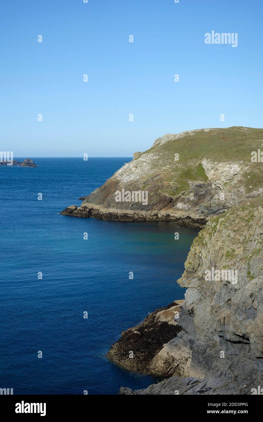 Dinas Head, Part of Trevose Head, North Cornwall, England, UK in September Stock Photo