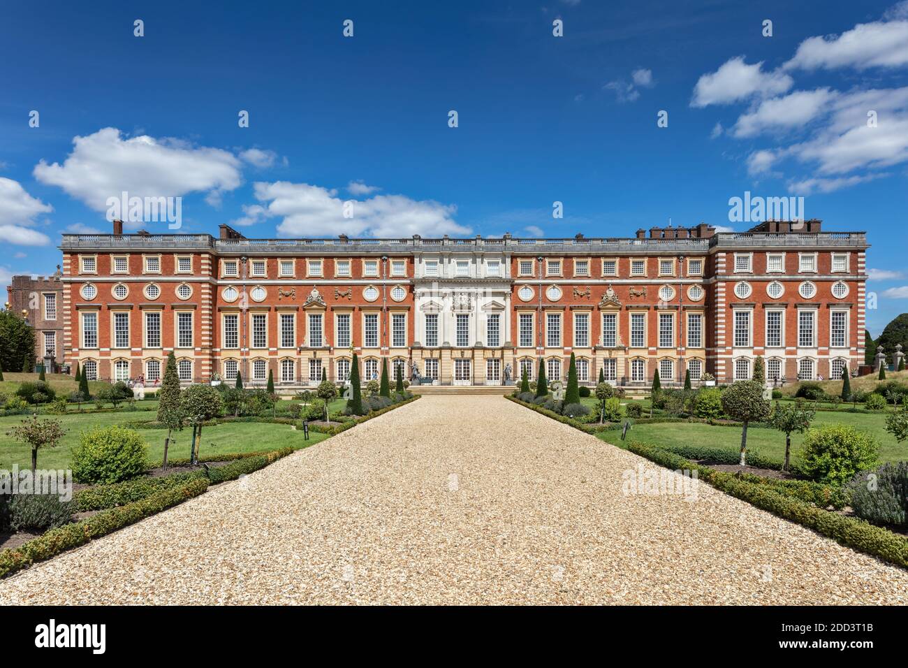 Hampton Court Palace in London, UK from the Privy Garden Stock Photo