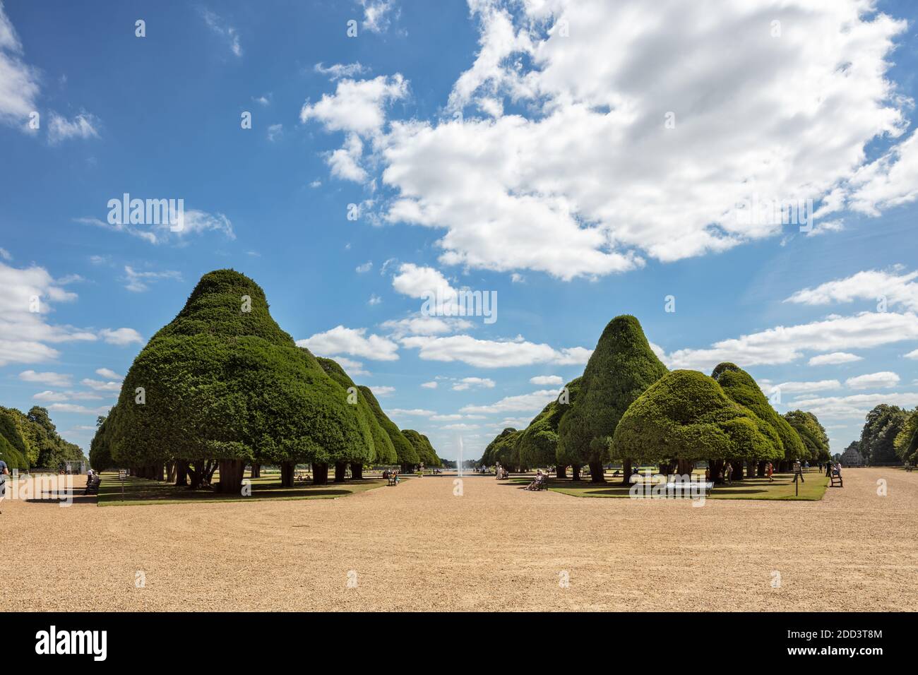 The Great Fountain Garden at Hampton Court Palace in London, UK Stock Photo