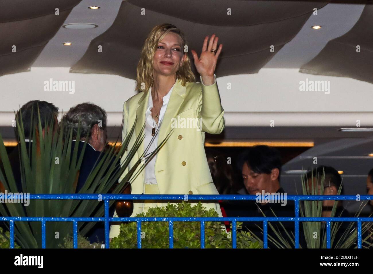 Australian actress and President of the Jury Cate Blanchett poses on May 7, 2018 on the balcony of the Grand Hyatt Cannes Hotel Martinez on the eve of the opening ceremony of the 71st edition of the Cannes Film Festival in Cannes, southern France. Photo by David Boyer/ABACAPRESS.COM Stock Photo