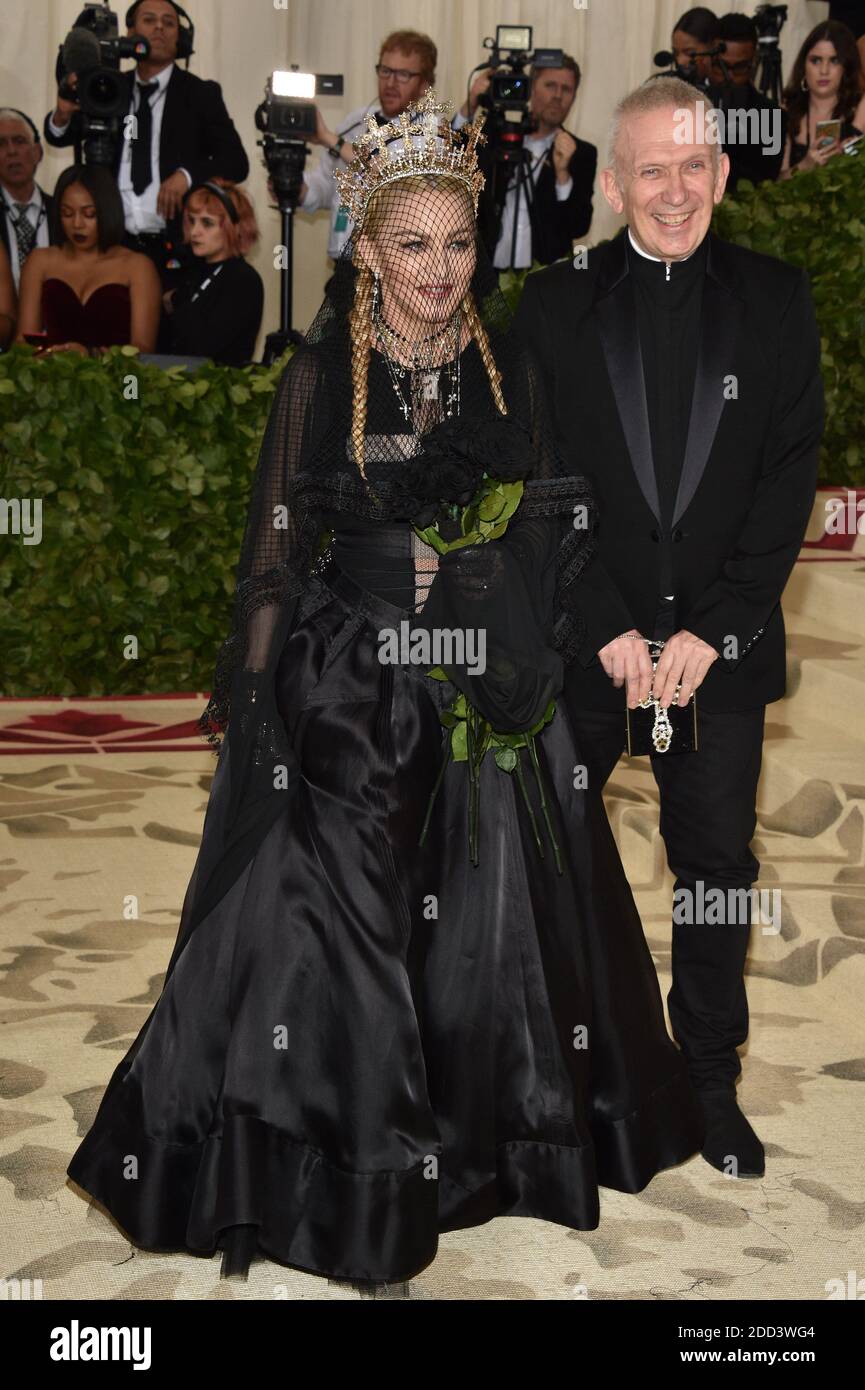 Madonna and Jean-Paul Gaultier attend the Costume Institute Benefit at The  Metropolitan Museum of Art celebrating the opening of Heavenly Bodies:  Fashion and the Catholic Imagination. The Metropolitan Museum of Art, New
