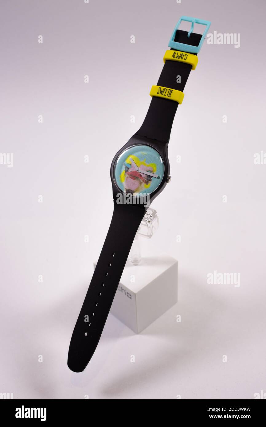 Geneve, Switzerland 07.10.2020 - Swatch children's swiss made plastic watch  Stock Photo - Alamy