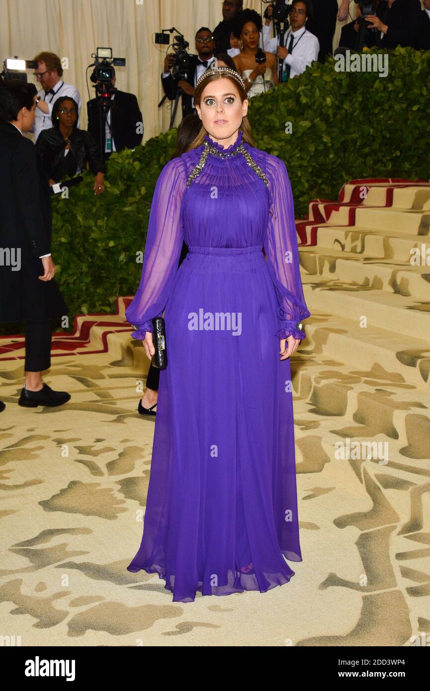 princess beatrice purple dress Princess Beatrice attends the 2018 Met Gala