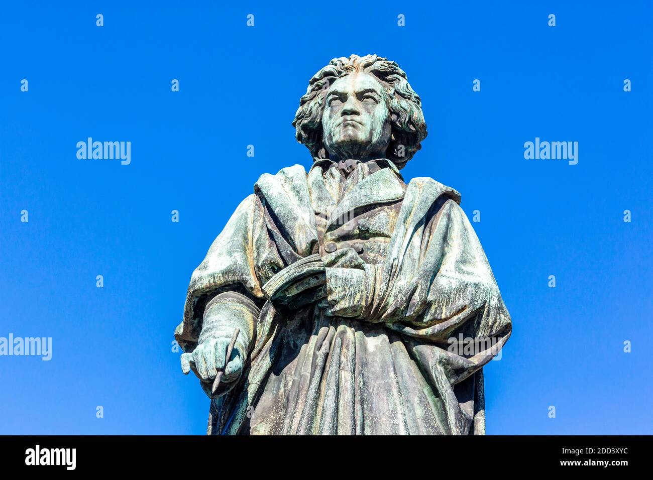 A statue of Ludwig van  Beethoven in Bonn, Germany, where he was born.. Stock Photo