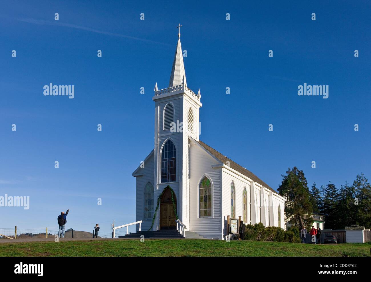 The Church of Saint Teresa of Avila in Bodega, a town in Sonoma County in Northern California, USA. The church was built of redwood in 1859. Stock Photo