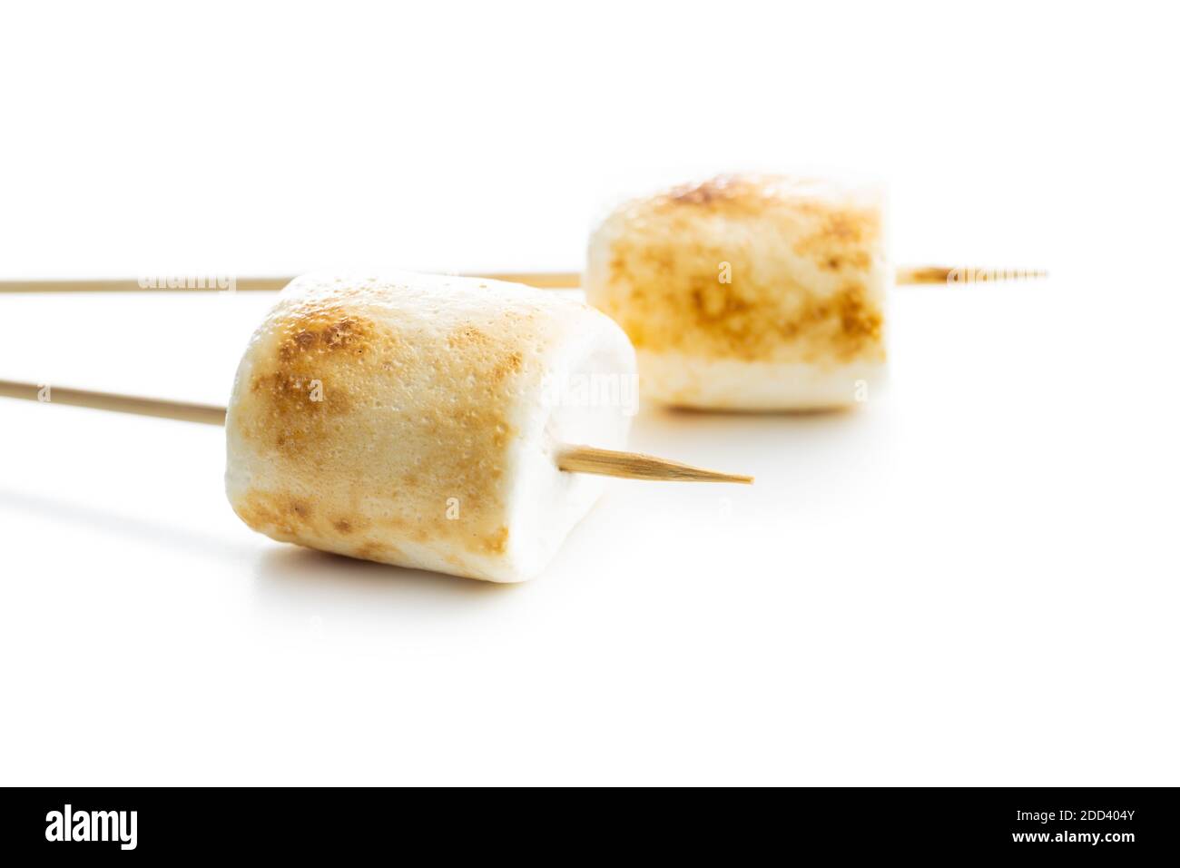 Grilled sweet marshmallows isolated on white background Stock Photo - Alamy