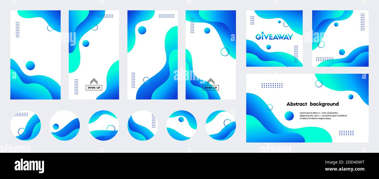 Abstract blue liquid trendy vector backgrounds with copy space for text ...
