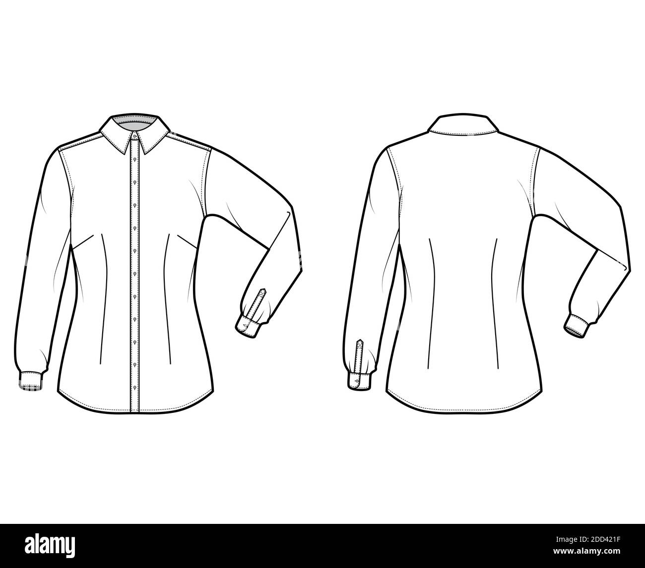 Vector fashion CAD tshirt women long sleeved  Stock Illustration  93116915  PIXTA