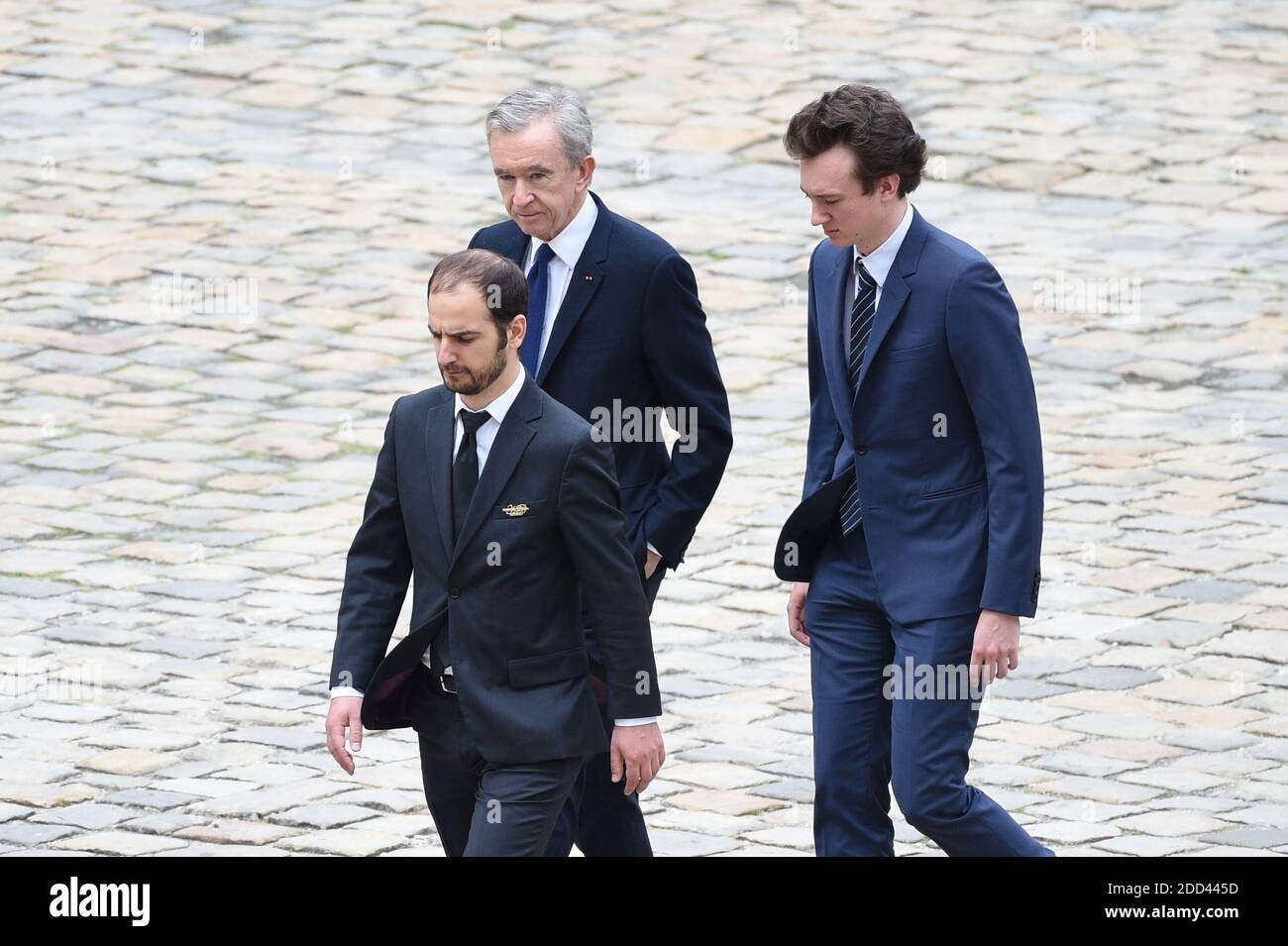 LVMH CEO Bernard Arnault and his son Frederic attending the
