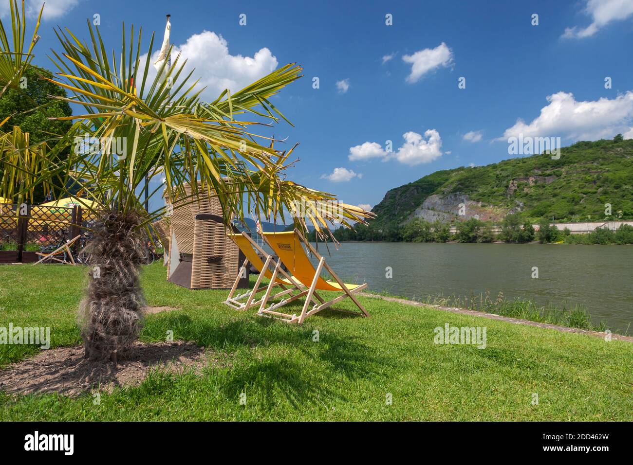 geography / travel, Germany, Rhineland-Palatinate, Andernach, Rheinstrand at investor in Andernach, Rh, Additional-Rights-Clearance-Info-Not-Available Stock Photo