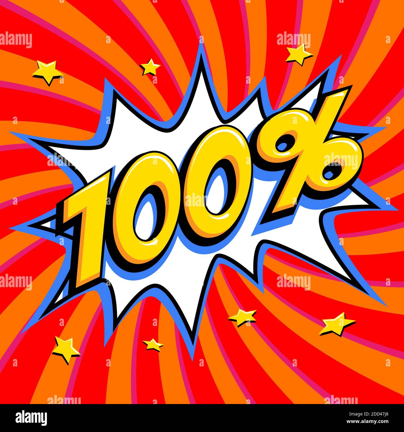 Red Sale Web Banner Sale One Hundred Percent 100 Off On A Comics Pop Art Style Bang Shape On Red Twisted Background Big Sale Background Pop Art Com Stock Vector Image Art