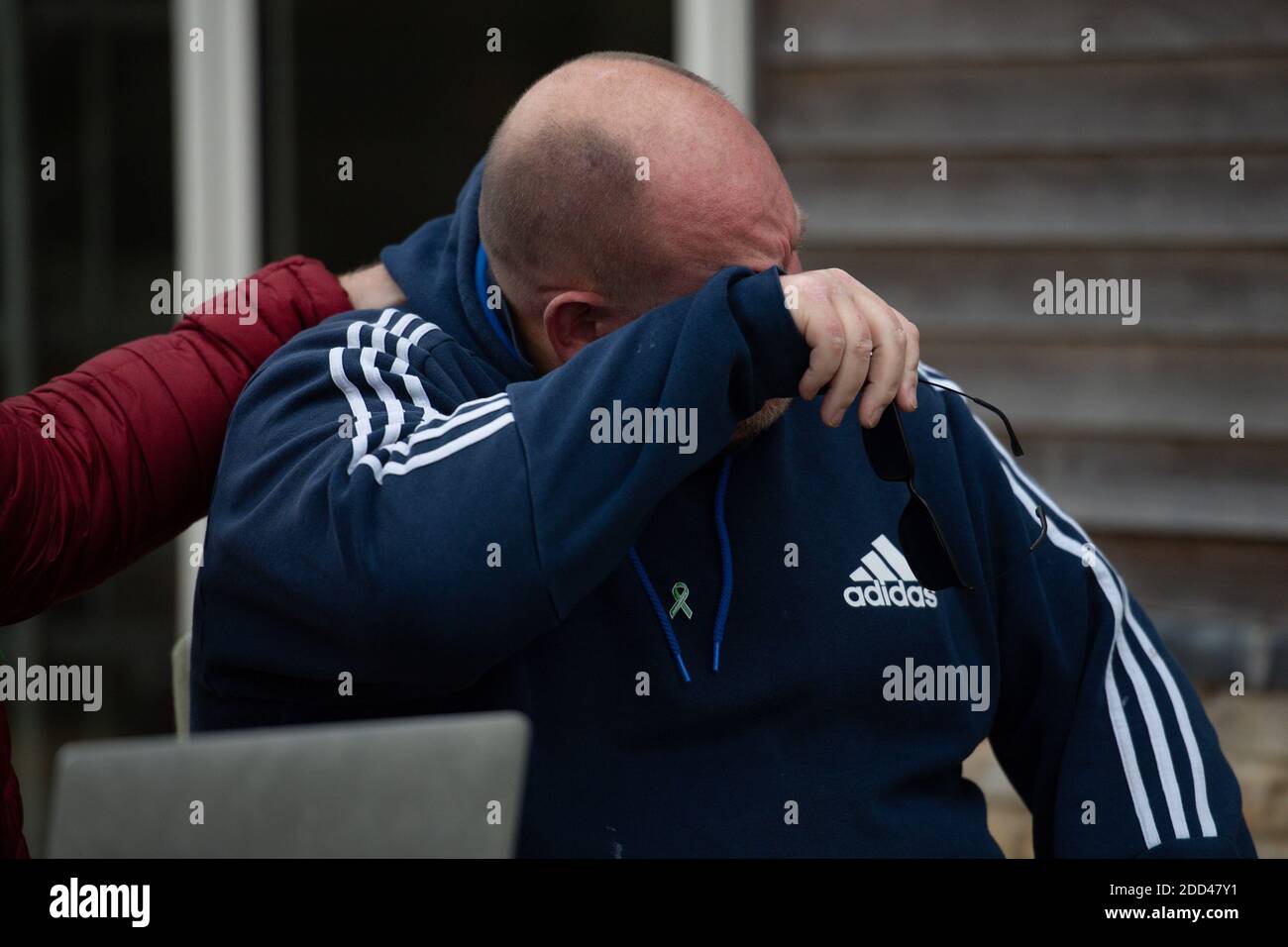 Tim Dunn, whose son Harry was killed when his motorbike crashed into a car being driven on the wrong side of the road by American Anne Sacoolas, at home in Oxfordshire after hearing that they had lost their High Court battle against the Foreign Office. Stock Photo