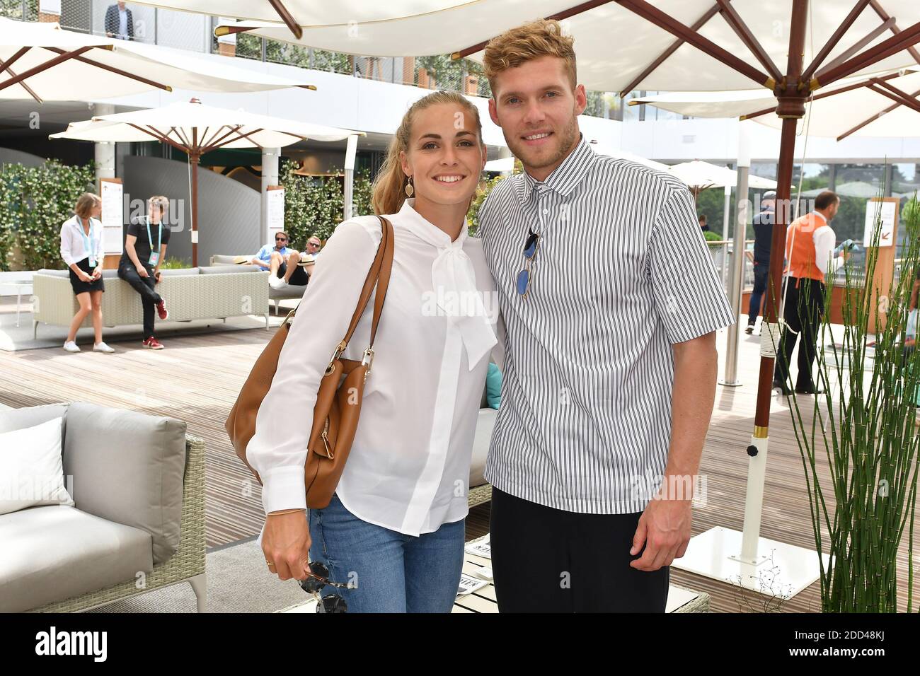 Decathlonian Kevin Mayer And His Girlfriend Delphine Attend The 18 French Open Day Seven At Roland Garros On June 2 18 In Paris France Photo By Laurent Zabulon Abacapress Com Stock Photo Alamy