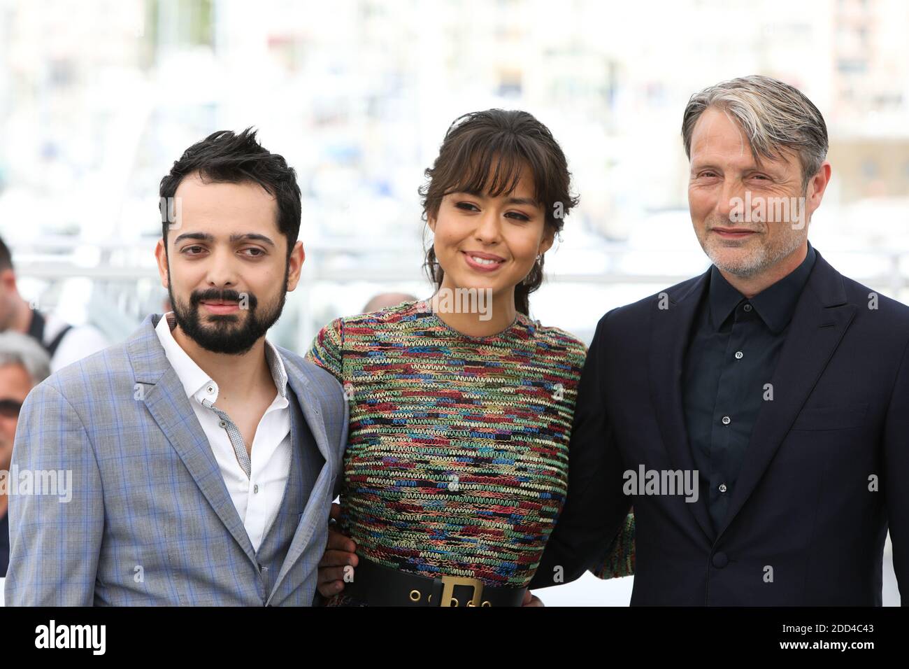 Director Joe Penna, actress Maria Thelma Smaradottir and actor Mads  Mikkelsen attend the photocall for 'Arctic' during the 71st annual Cannes  Film Festival at Palais des Festivals on May 10, 2018 in