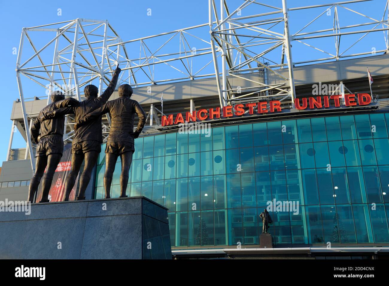 Old Trafford Stadium, Home of Manchester United Football Club Stock Photo