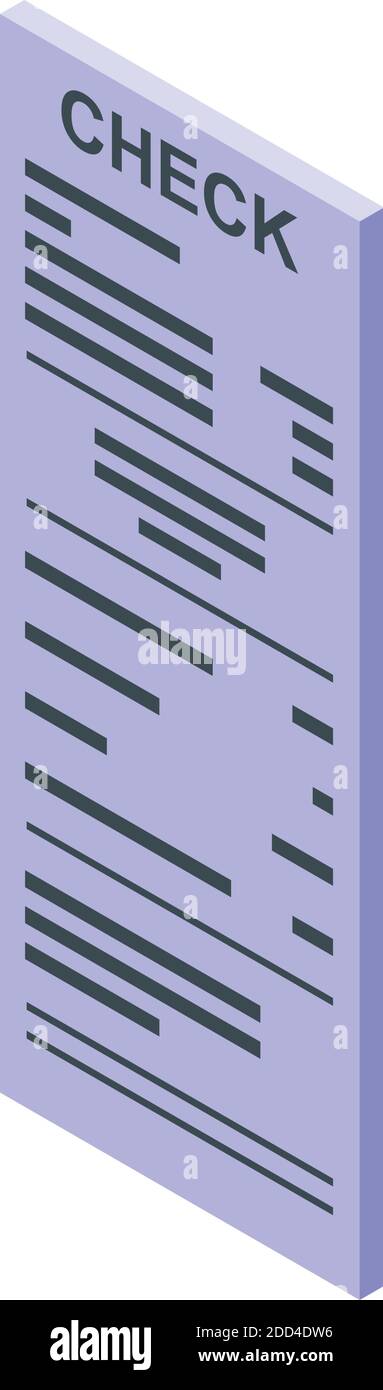 Mobile payment check icon. Isometric of mobile payment check vector ...