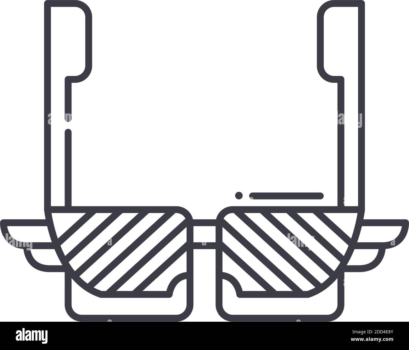 Eyeglasses icon, linear isolated illustration, thin line vector, web ...