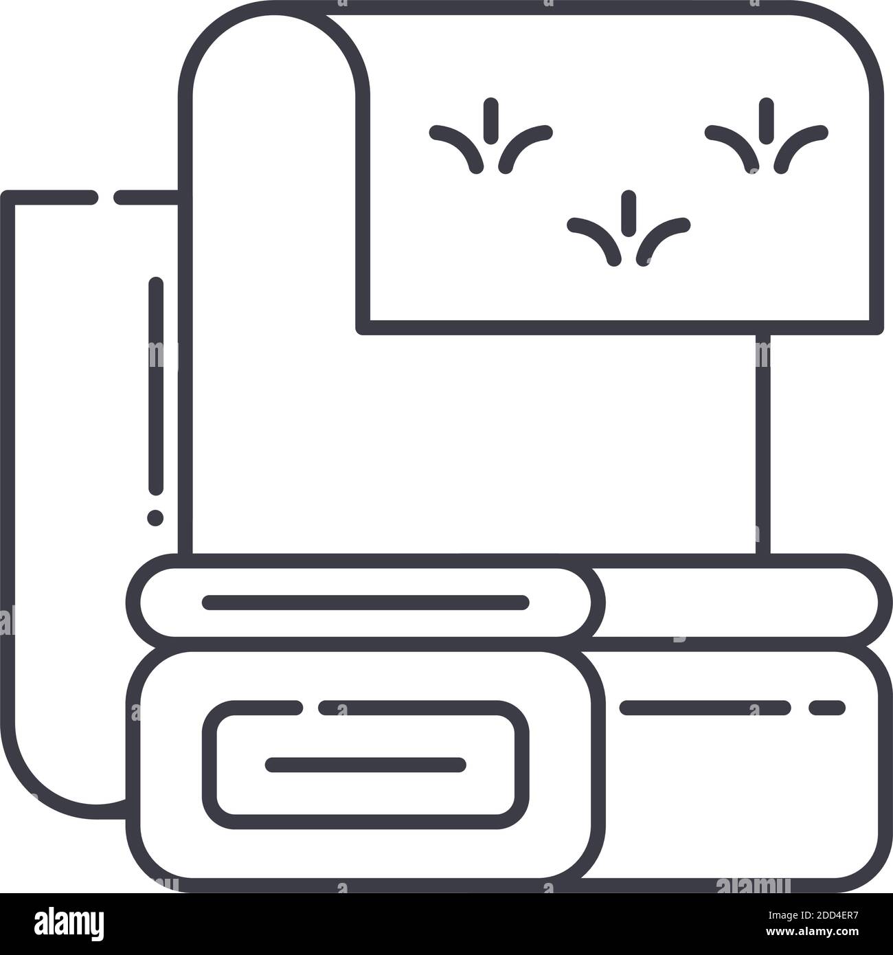 Fabric concept icon, linear isolated illustration, thin line vector ...