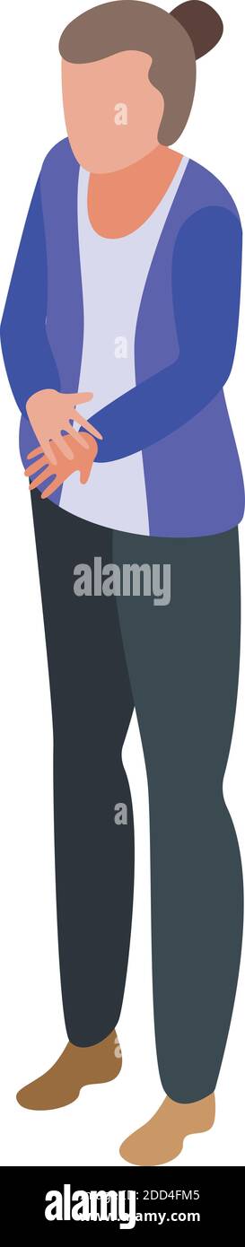 Successful business woman at home icon. Isometric of successful ...