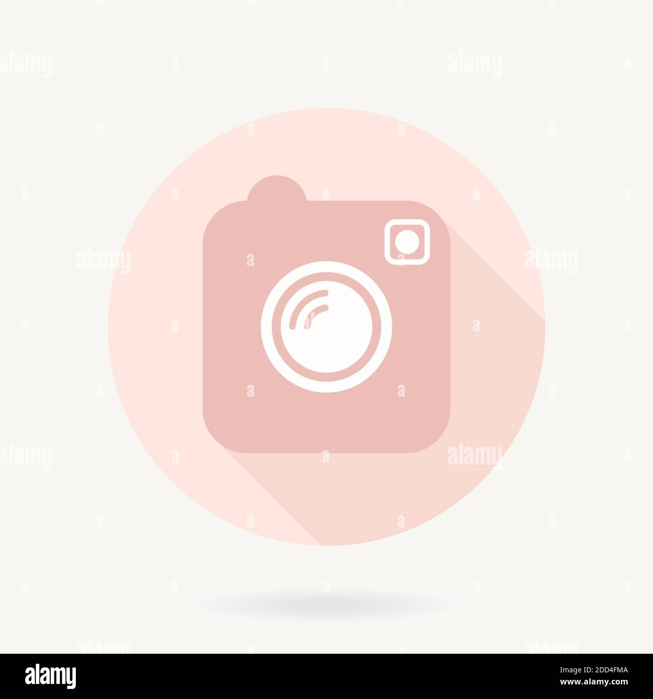 Camera Vector Icon With Shadow Stock Vector
