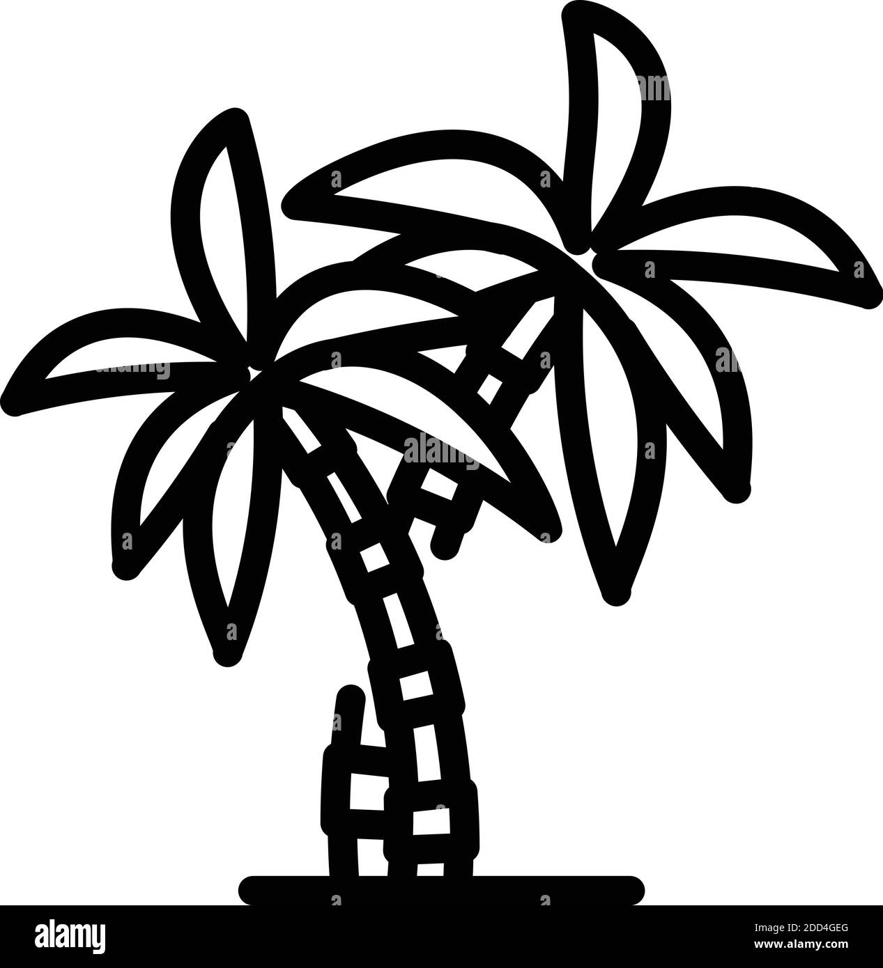 Leaf palm tree icon. Outline leaf palm tree vector icon for web design ...