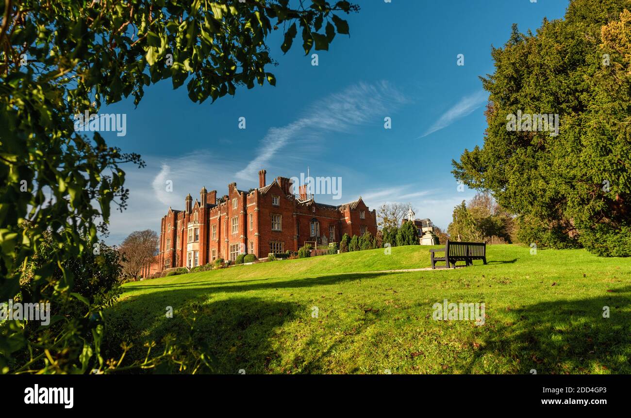 Latimer with Victorian Maison on the top of the hill, Chiltern Hills, UK Stock Photo