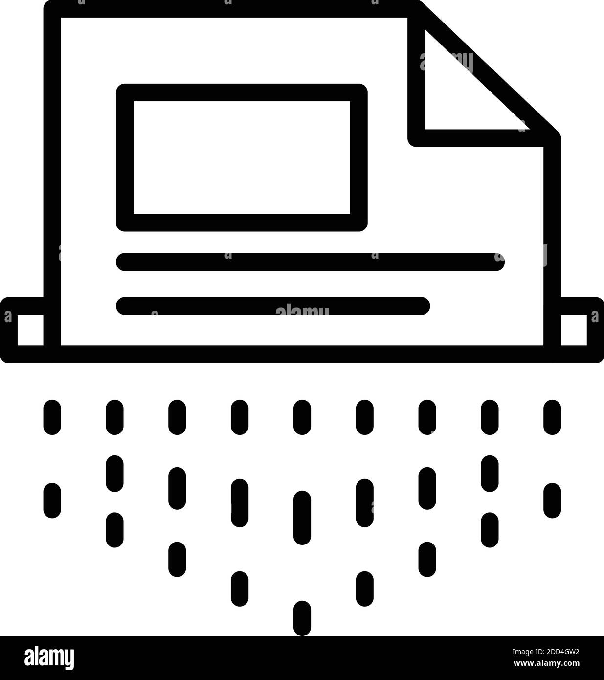 Destroyed report icon. Outline destroyed report vector icon for web ...