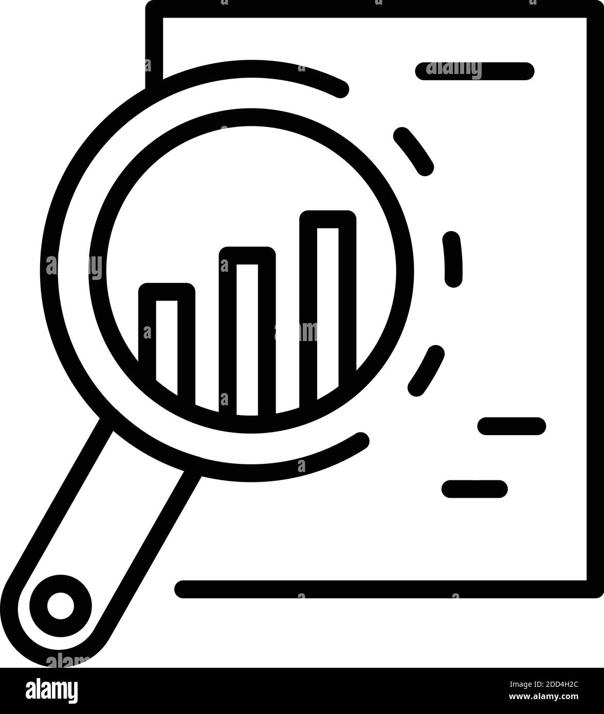 Graph chart report icon. Outline graph chart report vector icon for web