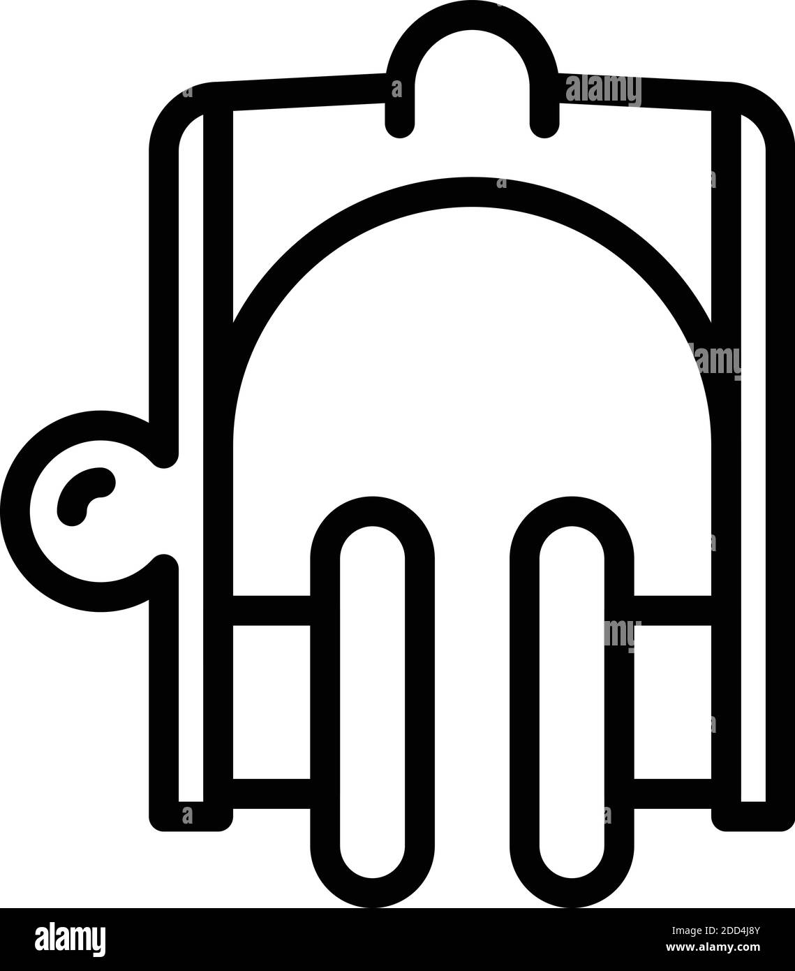 Bicycle repair front suspension icon. Outline bicycle repair front