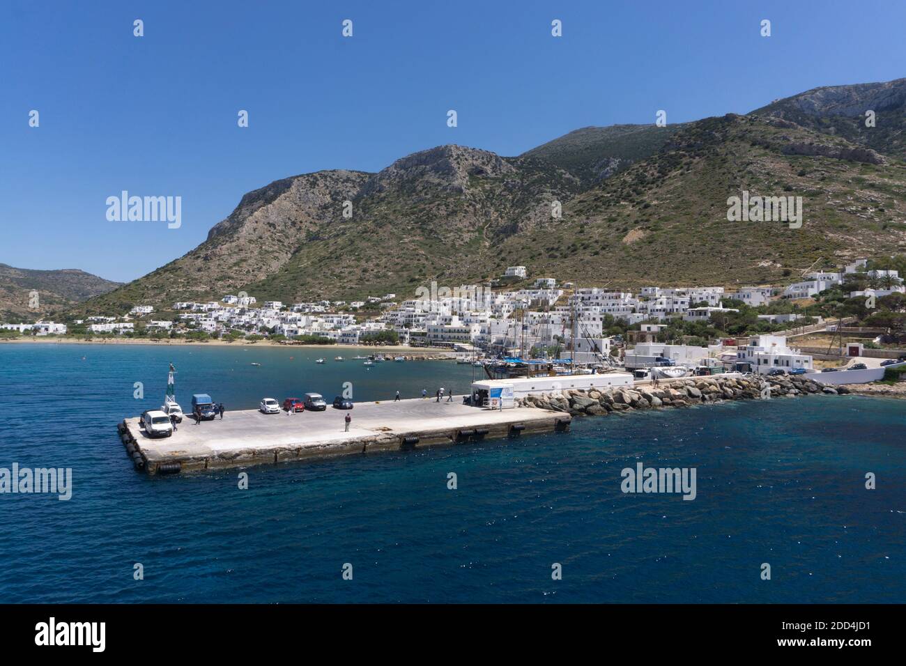 Sifnos belongs to the Cyclades islands group and sits in the heart of the Aegean sea, close to Milos and Serifos islands. Boasting the typical Cycladi Stock Photo