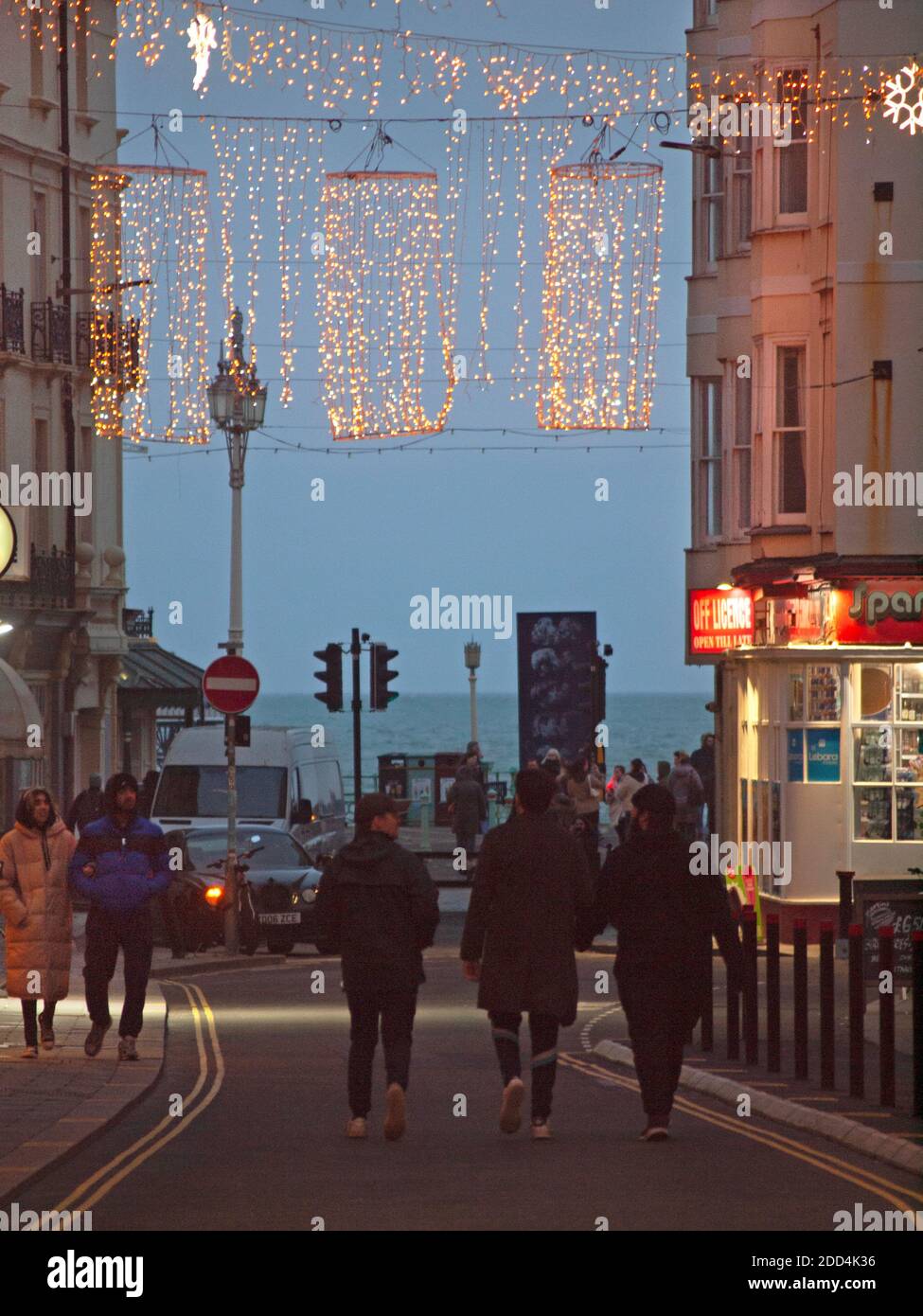 The Christmas lights in central Brighton Stock Photo Alamy