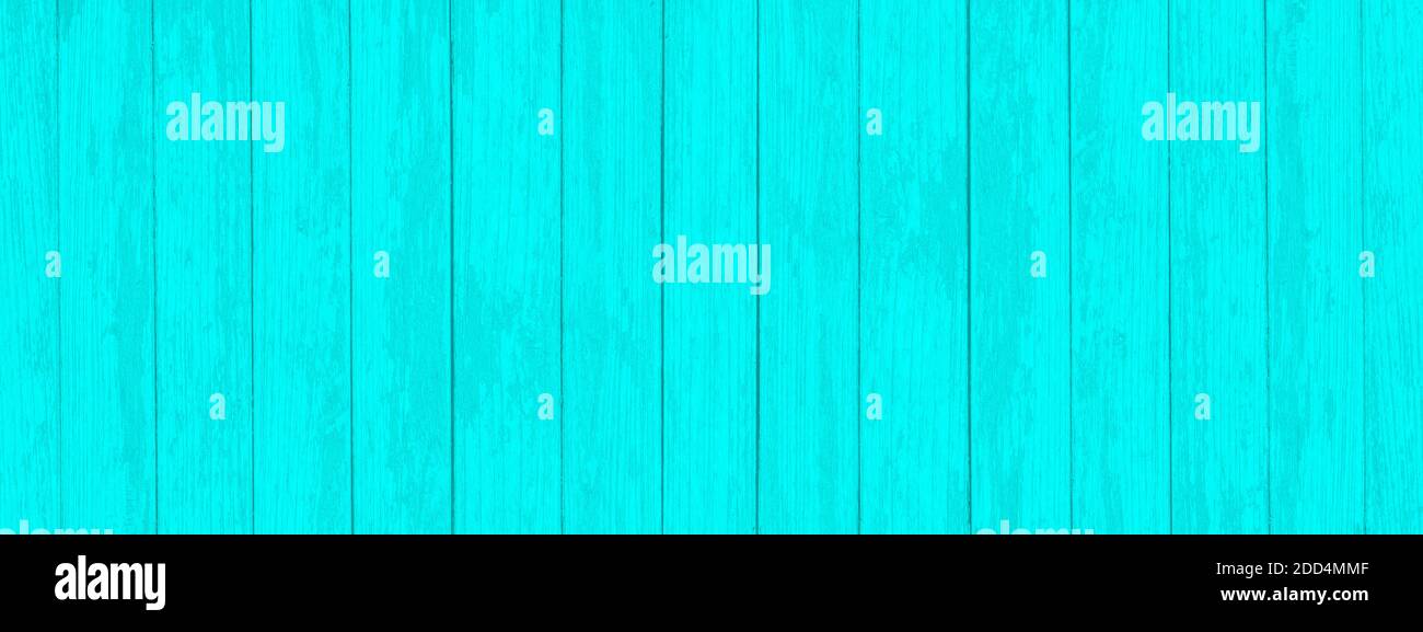 Blue wood texture as background. Vintage wooden wall panorama Stock Photo