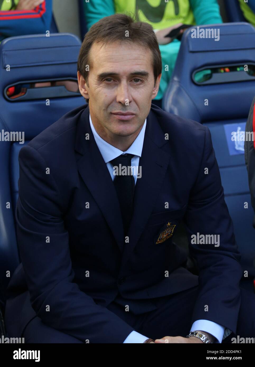 Sapin’s head coach Julen Lopetegui during Spain v Switzerland international friendly match in Villareal, Spain, June 3, 2018. The game finished in a 1-1 draw. Photo by Giuliano Bevilacqua/ABACAPRESS.COM Stock Photo