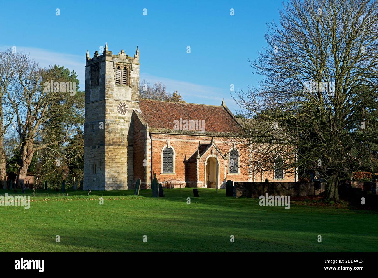 St Helen's Church in the village of Thorganby, North Yorkshire, England UK Stock Photo